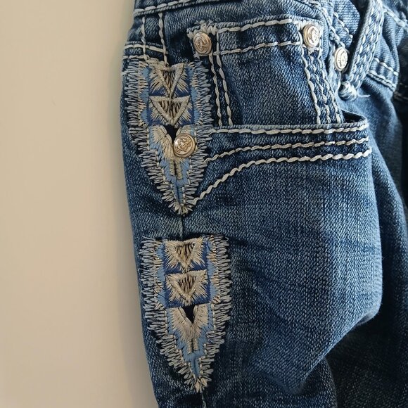 Grace in L.A. Distressed Jeans Set of 2 GUC Size 28 x 32 - Picture 3 of 12